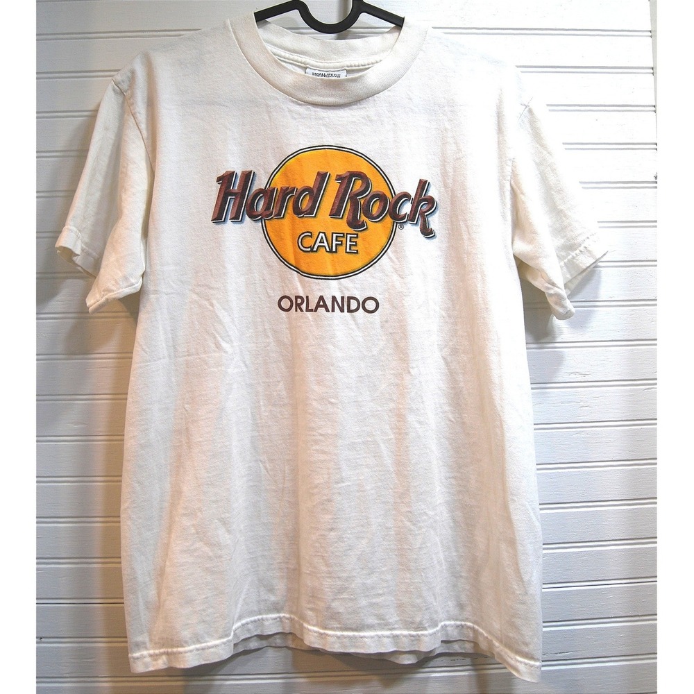 Vintage Hard‎ Rock Cafe t-shirt Small Orlando Florida White Graphic USA tee